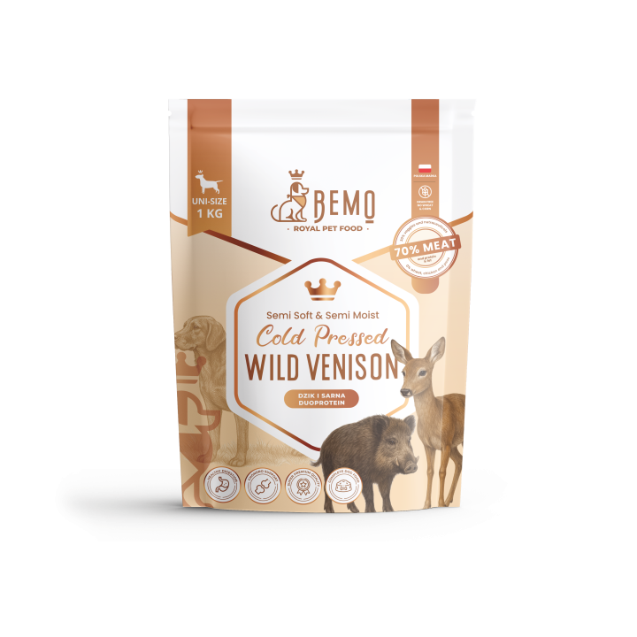 Bemo Cold Pressed Wild Venison - karma tłoczona na zimno dla psów z dziczyzną i sarniną
